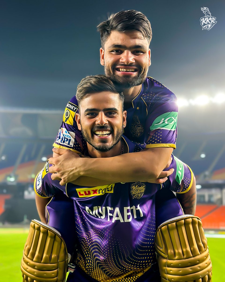 KKRiders's tweet photo. 𝘠𝘰𝘶 𝘤𝘢𝘯 𝘤𝘰𝘶𝘯𝘵 𝘰𝘯 𝘮𝘦... 🎶💜

#GTvKKR | #AmiKKR | #TATAIPL
2023 | @NitishRana_27 | @rinkusingh235 https://t.co/t4Yl9orP1u