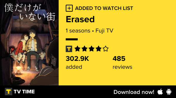 Alezestaro's tweet photo. I've just started following Erased https://t.co/dbmUGUWbAN #tvtime https://t.co/EKCHQqptYq