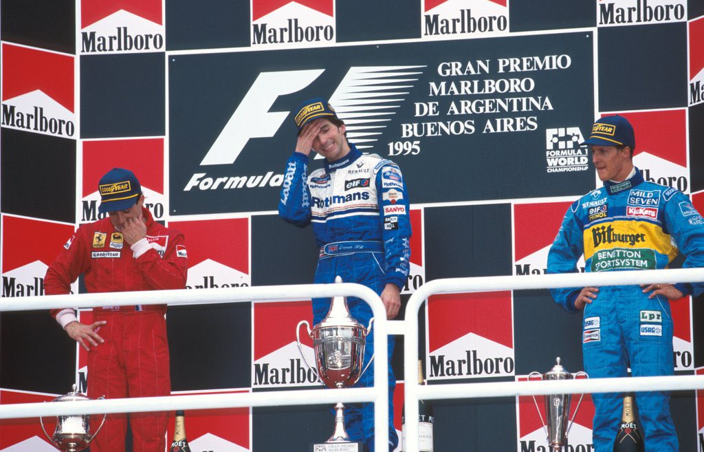 A 28 años del GP Argentina 1995. Lo hicimos con <a href="/fmcgough/">Felipe Mc Gough</a>, Marcos y Federico Gastaldi y un gran equipo joven. Telefé marcó 34 puntos de pico de rating y más de 30 de promedio. El Gráfico vendió más de 100.000 ejemplares. Ganó Damon Hill, con Alesi y Schumacher escoltas. Y Lole 🏎