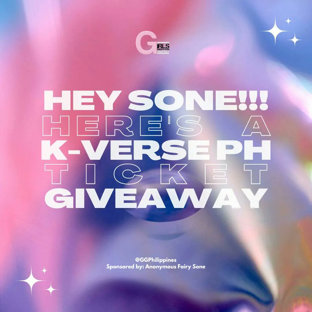 GGPhilippines's tweet photo. K-VERSE TICKET #GIVEAWAY by Anonymous Sone Fairy🌟

Please read full mechanics &amp; kindly ensure you follow the instruction well to be eligible. Good Luck! 😉💗

Deadline: April 10, 6pm
Prize: 1 Upperbox B Ticket

#KVersePH_TAEYEON
#TAEYEON #KVERSEPH
#SONE #PHSONE https://t.co/pBlOPsj9lX