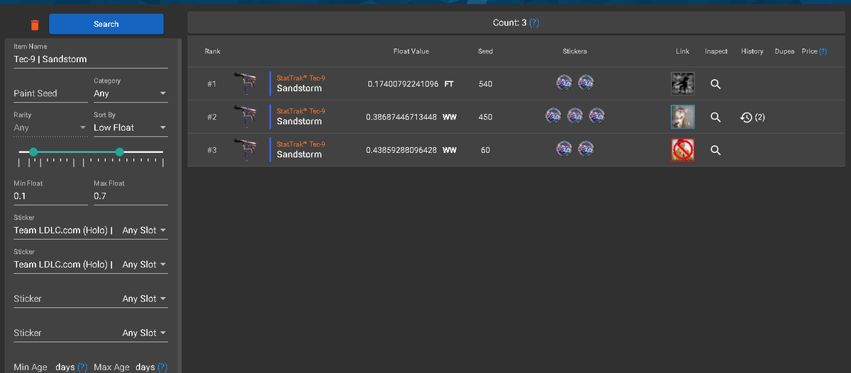 CSCench's tweet image. 1/1 Tec-9 sandstorm with 3x LDLC Cologne 2014 holos
Bought it from the market for $30 and I love it :)