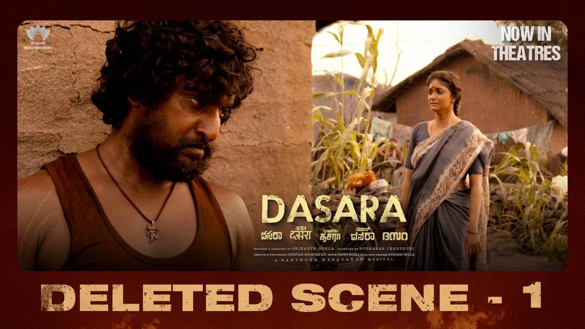 TeluguCult_AR's tweet photo. #Dasara Deleted scene  1

Watch Now!
- https://t.co/CYWtlMnVta

Natural Star @NameisNani @KeerthyOfficial @Dheekshiths @odela_srikanth #Nani  @Music_Santhosh @saregamasouth #KeerthySuresh #SrikanthOdela #DasaraMovie #Dasaracollection https://t.co/aBr6rb58dp