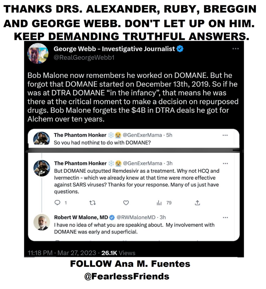 FearlessFriends's tweet photo. Happy Easter, My Dear Friends.
Did you know we're blessed w/brave #drs, #journos, and #scientists seeking #truth & accountabilty from #covid19 perps?
Thanks #PaulAlexander #PeterBreggin #JaneRuby and the most courageous colleague in journalism I've ever met-#GeorgeWebb.❤️💪👇 https://t.co/xwMNBcVh8n