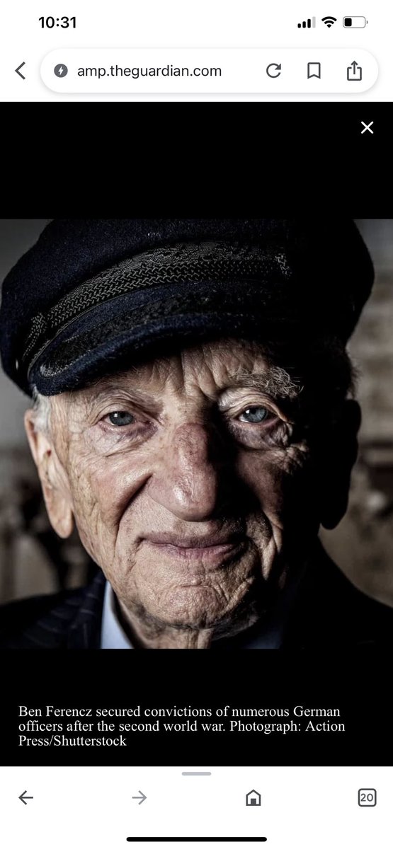 kershaw_alex's tweet photo. RIP Ben Ferencz, 103, the last Nuremberg trials prosecutor. @WWIIMemorial https://t.co/FrxtBpuonM