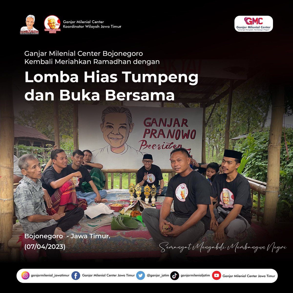 ganjar_jatim's tweet photo. #GanjarPranowo #ganjarmilenialcenterjatim #ganjarmilenialcenter #gmcjatim #Soimah #Kurus #Masadam https://t.co/S5yLc15RoM
