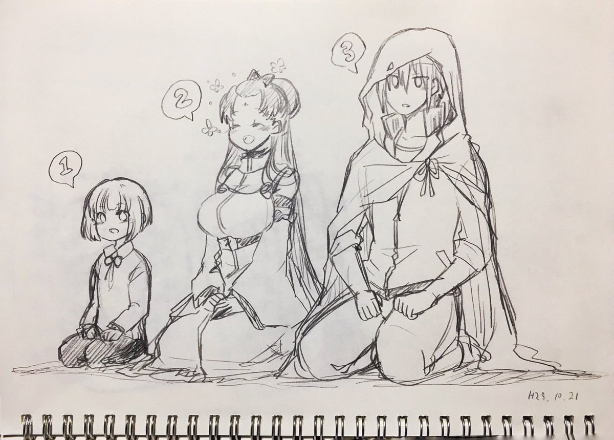 #我が家の審神者と初期刀と初期鍛刀
あんまり描いてなかったけど、自分用に✍️ 