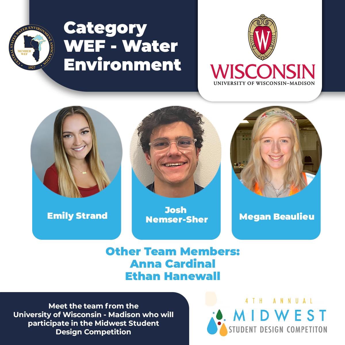 CSWEA's tweet photo. Join us in celebrating the students from @UWMSTP as they prepare to compete at the 4th Annual Midwest Student Design Competition in Madison, WI on Monday, April 10th.
.
.
#csweaevents #cswea #studentdesign #Wisconsin #university https://t.co/zzOj1fsHqv