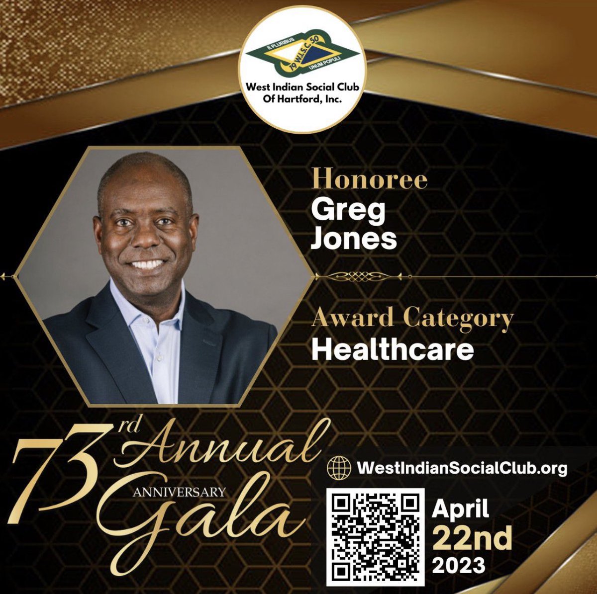 Come out to celebrate all the honorees at our 73rd Annual Gala. Saturday April 22nd. 
Tickets are available at Tickets are still available for purchase at:

buytickets.at/westindiansoci…

#eventsinhartford #westinadians #honorees #73rdAnniversaryGala #westindiansocialclubofhartford