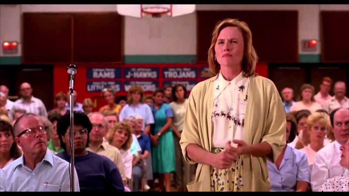 Alt_DeptofED's tweet photo. In MAGA America’s “Field of Dreams” rewrite, Ray’s wife is arrested, the book banned, and Terrance Mann shot by the cops. https://t.co/rgOJwcaY6o