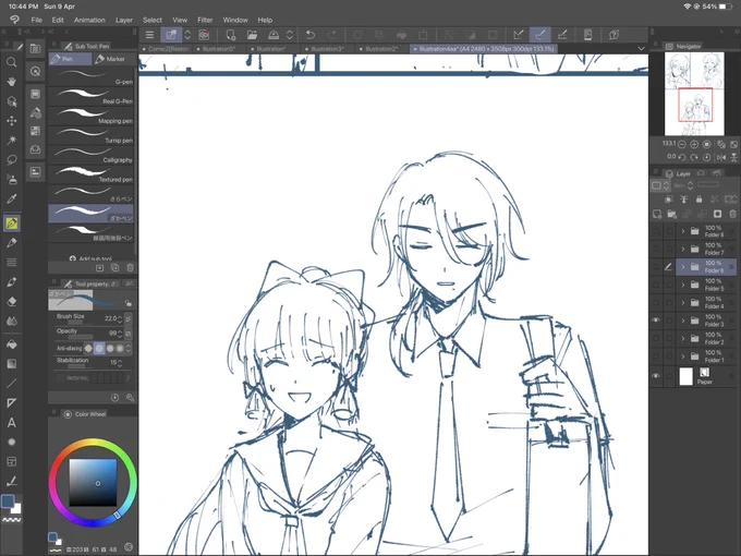 drawing a genshim comic for school assignment LOL 