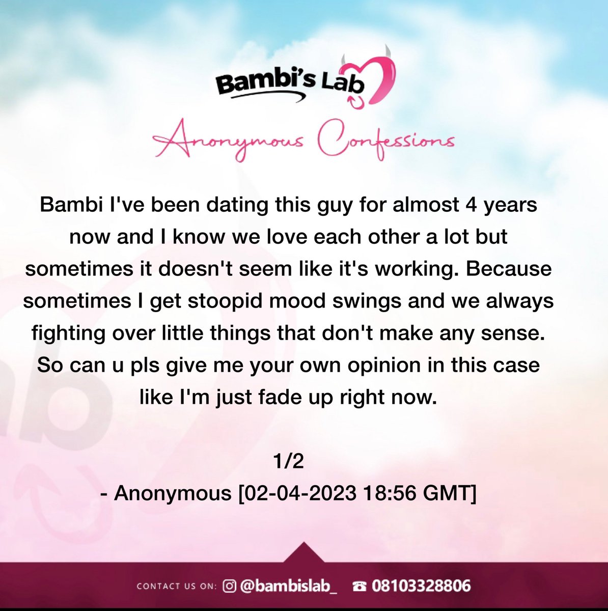 bambis_lab's tweet photo. Reply1: Do you know why couples renew their vows? It is to express their love for each other and reaffirm commitment again. You are in a long term relationship and you already know it's not a bed of roses. You can try having a conversation with him, bring him to book!
#Threads https://t.co/bTGV09kAjB