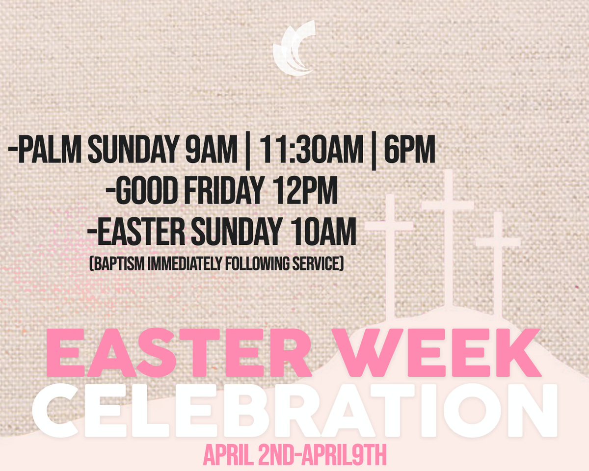 Join us for Easter Sunday service today at 10am (One service only). In-person or online.