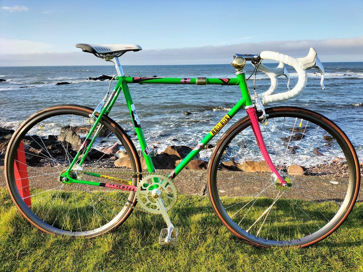 chaterlea's tweet photo. We always love to see how people build around C-L components. Here is Paul’s wonderful custom build out on Scotland’s East Coast. #cycling #betterthanever #scotland #Easter2023 https://t.co/wCpAA7UWdv