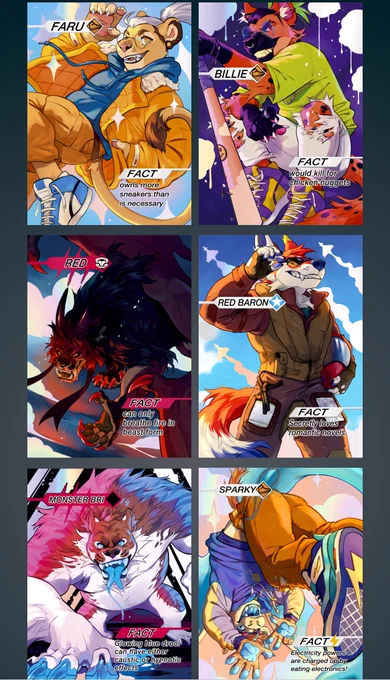 Thanks to the clever work by @Jaysonhusky I have a card directory! Click on the cards to see who each one belongs to :D https://t.co/4oNNyXHF94 if you're on desktop check out the sick little card animations 