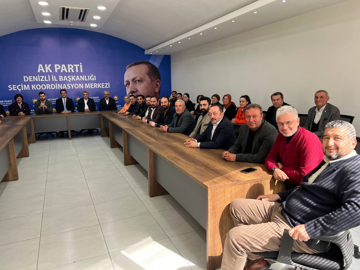 AK Parti Denizli (@akpartidenizli) on Twitter photo İl Başkanımız Sayın Yücel Güngör başkanlığında, Seçim Koordinasyon Merkezi'mizde istişare ve değerlendirme toplantısı gerçekleştirildi.
Ege'nin vizyon kenti Denizli'miz için hemen şimdi diyerek kampanya sürecimizi başlatıyoruz.
"Doğru adımlarla yola devam." <a href="/RTErdogan/">Recep Tayyip Erdoğan</a> İl Başkanımız Sayın Yücel Güngör başkanlığında, Seçim Koordinasyon Merkezi'mizde istişare ve değerlendirme toplantısı gerçekleştirildi.
Ege'nin vizyon kenti Denizli'miz için hemen şimdi diyerek kampanya sürecimizi başlatıyoruz.
"Doğru adımlarla yola devam." <a href="/RTErdogan/">Recep Tayyip Erdoğan</a>