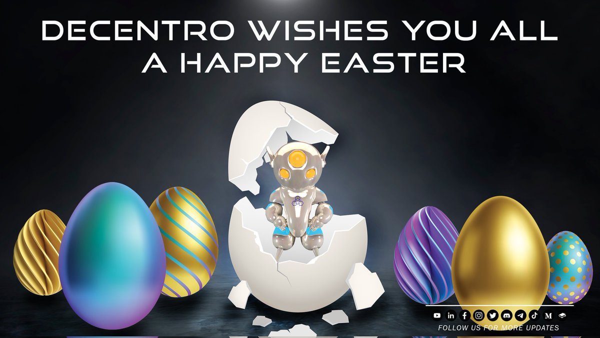 Decentro wishes everyone Happy Easter!!!!

#DCU #DCUsmartswap #crypto #Easter2023 #EasterRetreat2023 #HolyWeek #ETH #BTC #cryptocurrency #altcoins