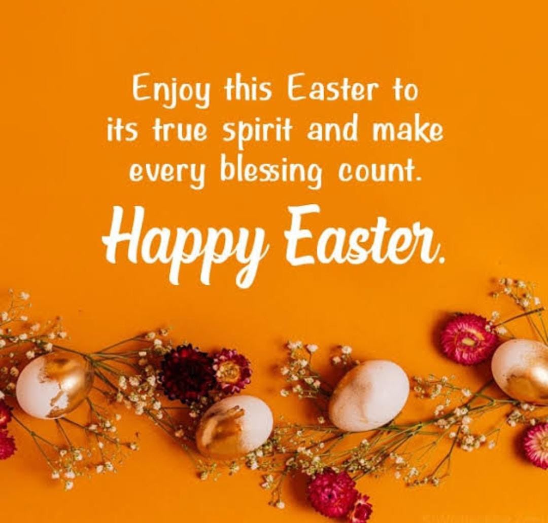 Happy Easter Sunday! Wishing you a healthy and peaceful Easter.