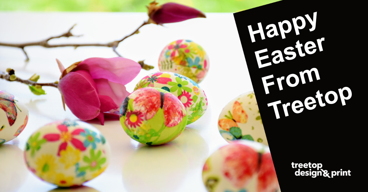 Happy Easter from Treetop Design and Print.  We hope you have an eggcellent day 🐣
#happyeaster #eastersunday