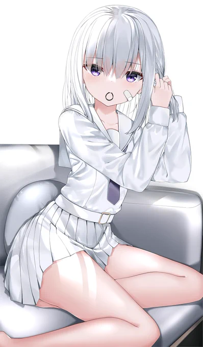 髪を結ぶ 