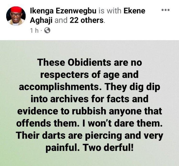multimeverse's tweet photo. I was on one agbado space this morning &amp; they were talking on how obidents are not respectful &amp; so. See ehn, you as a supporter can't be supporting something that can affect us all &amp; expect us to keep quiet, God forbid.

_
Obituary yoruba rascal rinu university of jos gbarebo https://t.co/Dz2VTRstXW