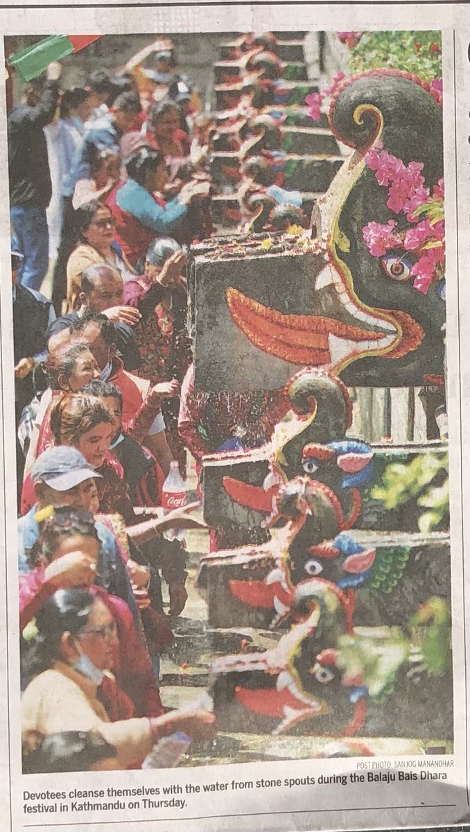 drbishnuhnepal's tweet photo. #NepalIsTheCulturalCapitalOfTheWorld: 

#BaaisDhaaraaFestival of #Balaju/#Kathmandu/#Nepal 

@#Himalayas #UNSG #UNWTO #SAARC #EU #Xinhua #NHK #ROK #TOI #NYT #WSJ #ABC #AP #CH #DW https://t.co/sb2T3amR6V