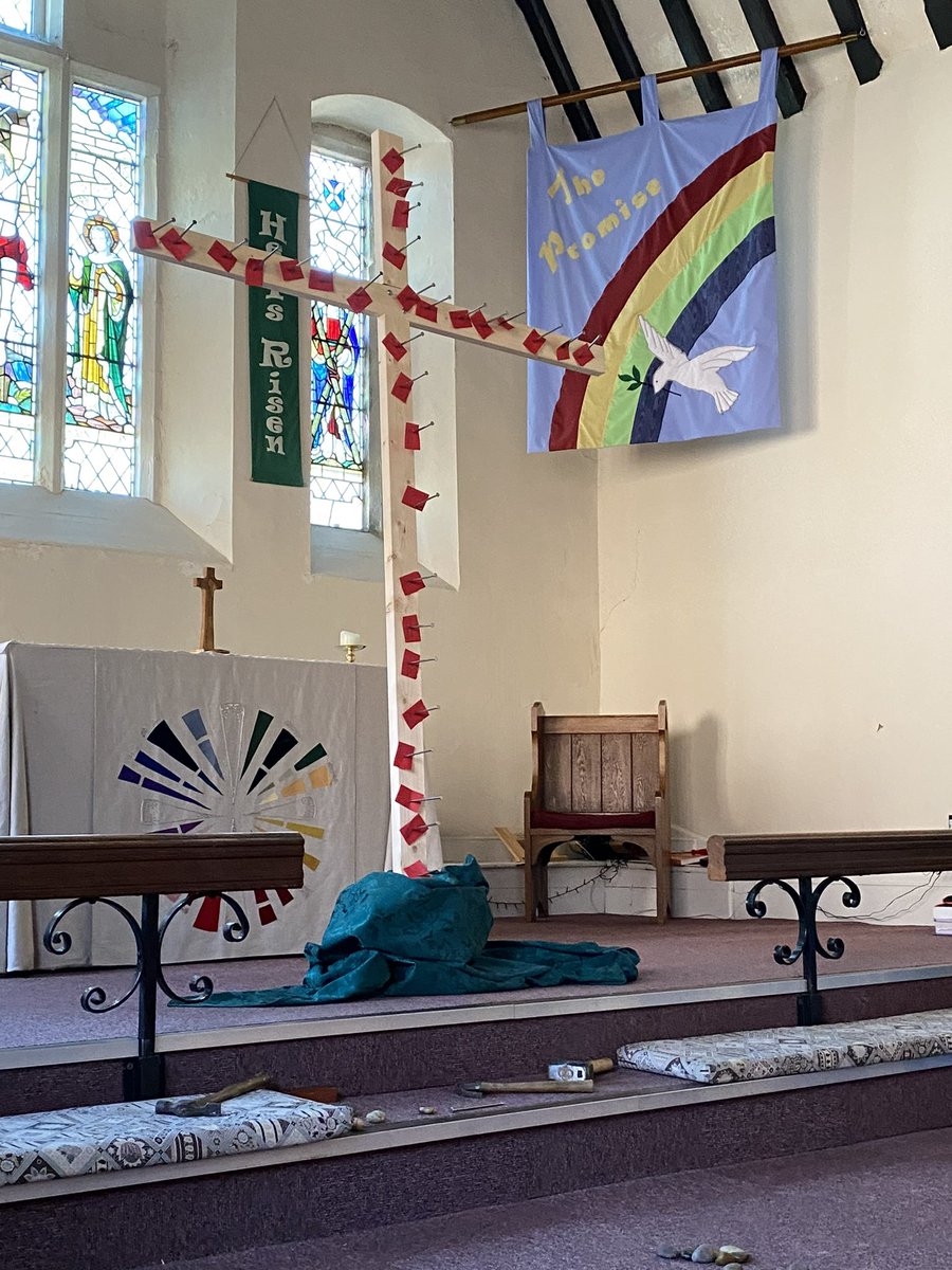 allsaintsmacc's tweet photo. On Good Friday we nailed our sins to the cross…on Easter Sunday we rejoiced in the resurrection and gave thanks that our sins have been forgiven @ChesterDiocese https://t.co/L24AVXZHyy