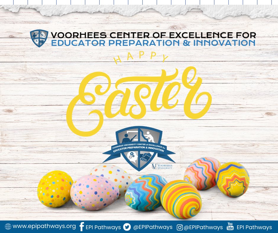 “Spring adds new life and new joy to all that is.” 🌱- Jessica Harrelson

Happy Easter! 🐣🌸🐇 From @TheVoorheesU EPI Staff! 💙
