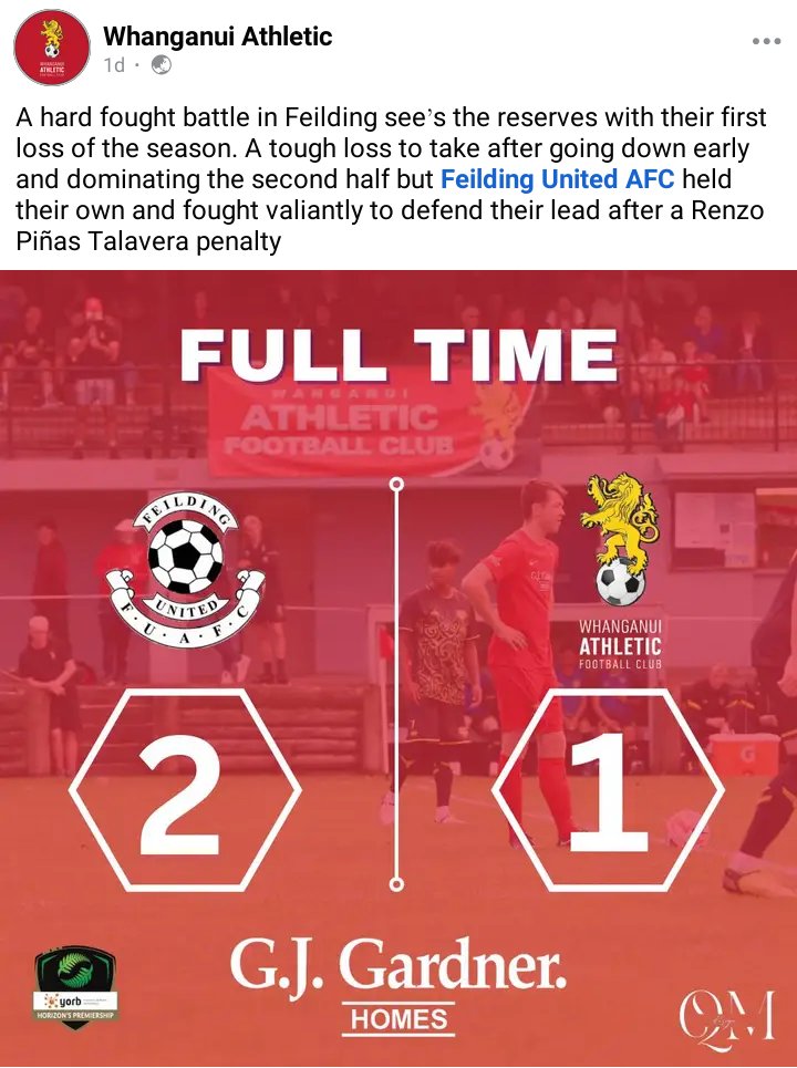 salvamar84's tweet photo. Gol del Peruano Renzo Piñas en la derrota de la reserva del Whanganui Athletic de la Central League. Sebastian Sánchez ex NY Red Bull sub 23 no ingresó. @peruanos_mundo https://t.co/KfDhH1BXTW