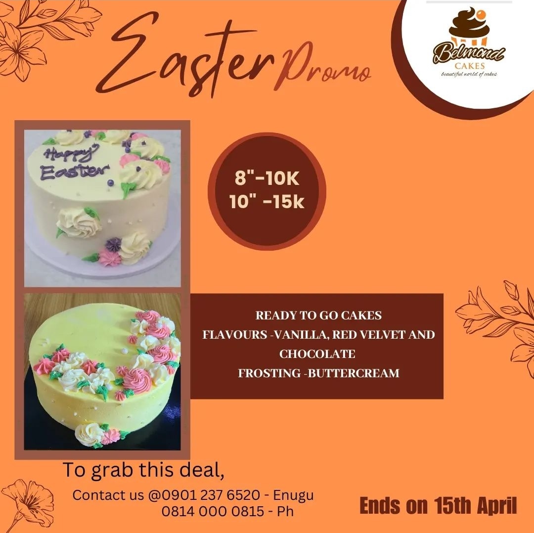 BelmondCakes's tweet photo. Happy Easter!!!

Come and grab your own special cake. 

Each cake comes with 3 flavours; vanilla, red velvet and chocolate. 

Height: 3.5"

We promise you premium enjoyment this Easter! https://t.co/gSaUIYXCtX