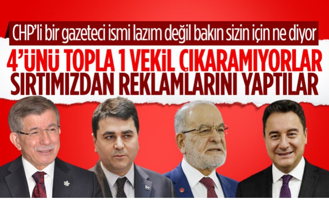 Bunu ben demiyorum CHPKK'lı bir gazeteci söylüyor doğruya doğru "