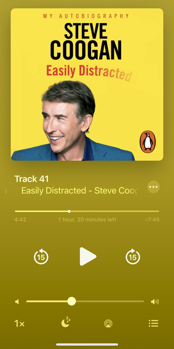 Empty, train on route to Stafford, Listening to #SteveCoogan #audiobook Easily Distracted ☺️