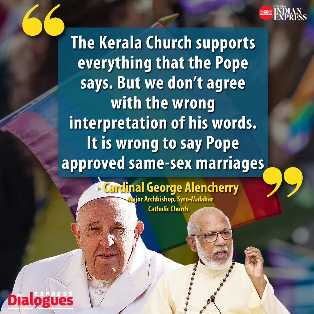 xpresskeralam's tweet photo. 'The Pope will not sanction same-sex marriages.' - Cardinal George Alencherry
Read the full interview here: https://t.co/T6u1KUv7Ou
@MSKiranPrakash @PaulCithara @Pontifex @kcbckerala @CPIMKerala @VeenaGeorge03 #Kerala #Christians #LGBTQ #PopeFrancis #Alencherry https://t.co/0l4Hr73cha