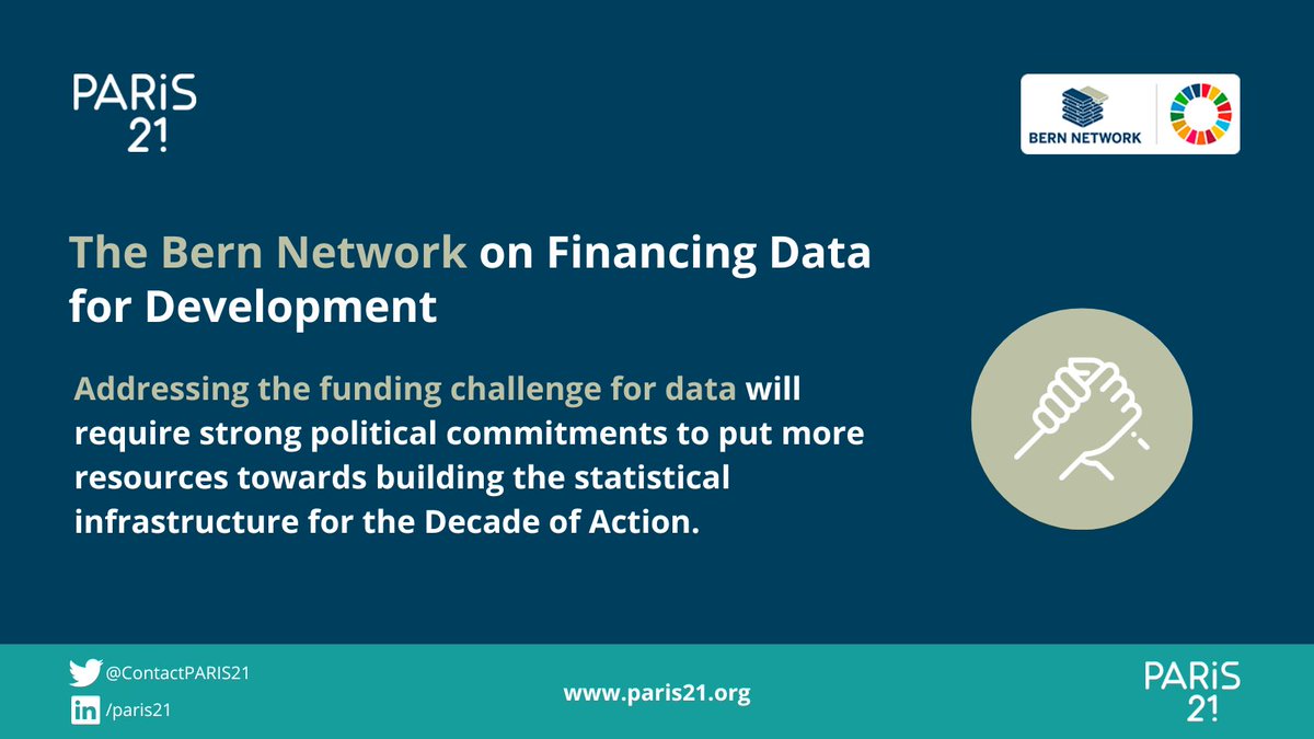 ContactPARIS21's tweet photo. The #BernNetwork ’s mission is to make more & better funding for data a reality by helping scale up support to #NSOs, coordinating assistance & boosting efficiency of cooperation for data & statistics.
Learn more:
https://t.co/x8qzieos9f https://t.co/rqLiLDFvwY
