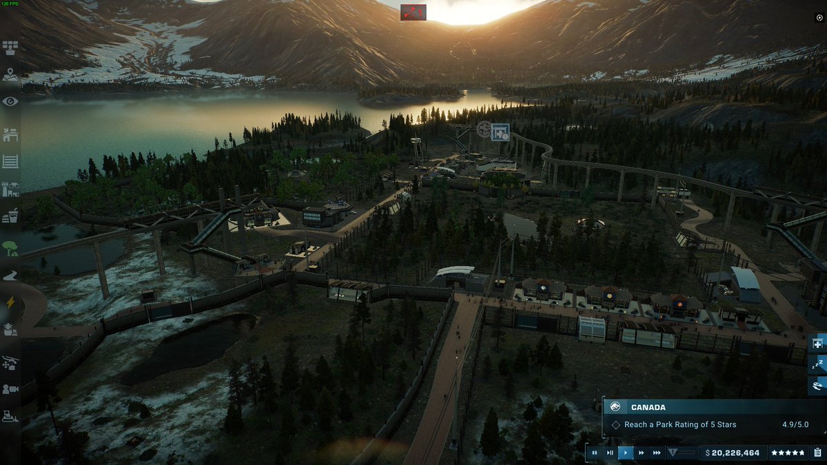 Think85's tweet photo. Pretty relaxing this game, looks good too! #PCGaming #JurassicWorldEvolution2 #bcp #GeForceNOW https://t.co/vay13fRPcz