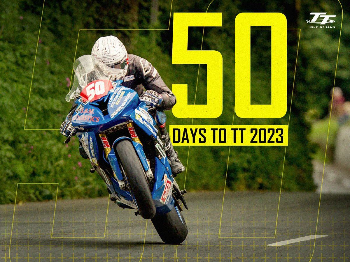 50 days to go until TT 2023!

If you're not coming over to watch from in the hedges, there's still time to get the TT+ Live Pass for the early bird price of just £14.99 to enjoy every qualifying session &amp; race day LIVE from around the world

🔗 Buy now: bit.ly/3KktTXT