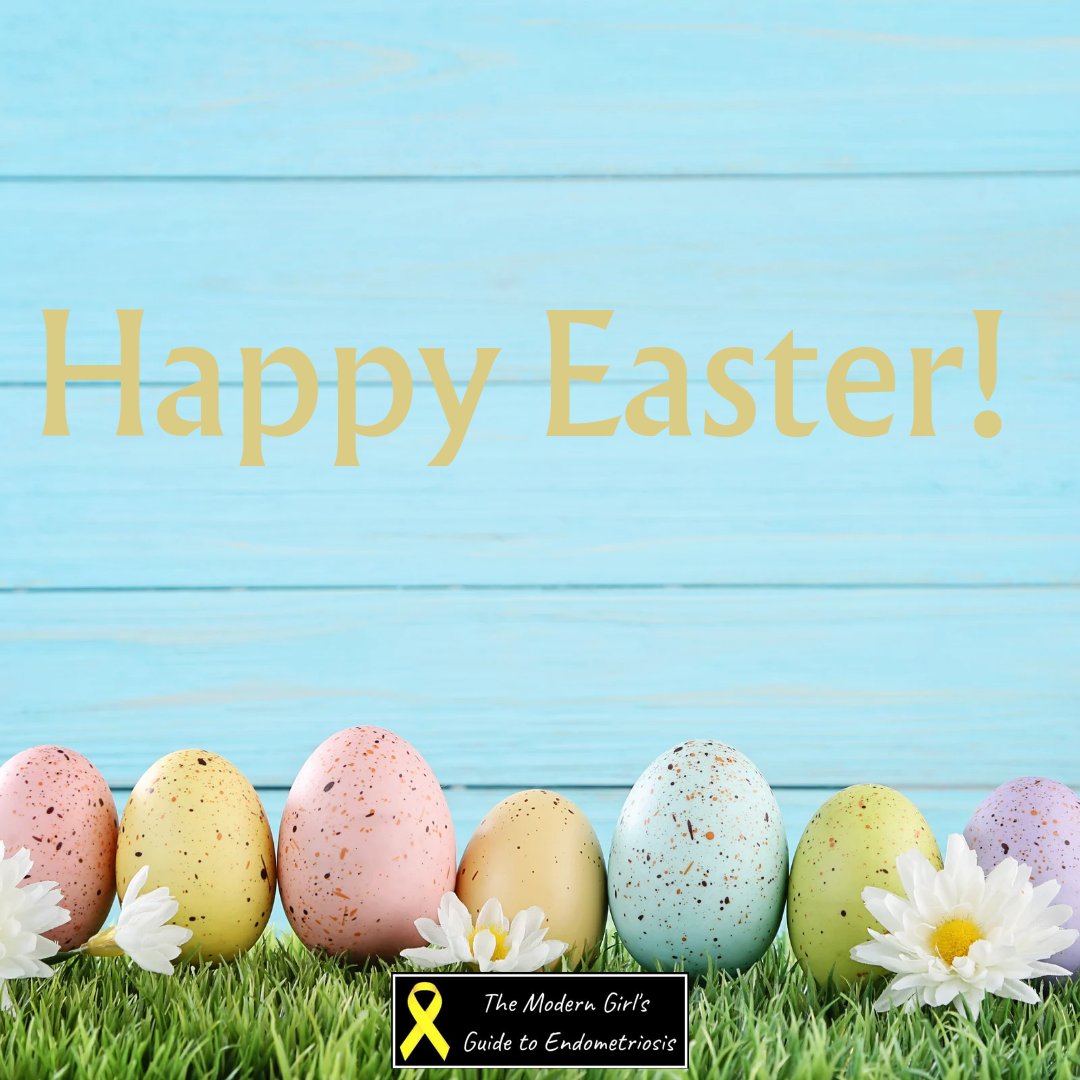 Moderngirlsendo's tweet photo. Happy Easter!

May your eggs be chocolatey and your day be peaceful and pain-free 💛 https://t.co/MWLeur4JgE