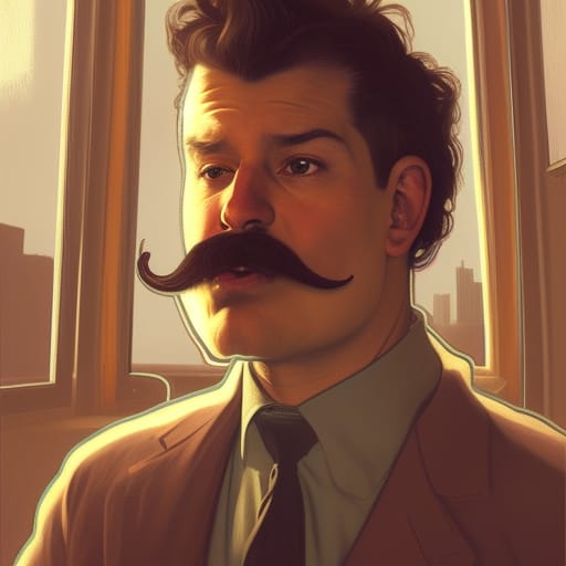 dan__brummitt's tweet image. Guy with a belly and mustache staring into a tall building with tinted windows, looking at his reflection. 

#gan #neuralstyletransfer #digitalpainting #artwork #trippyart #trippy #neuralstyle #generatedart #aiartcomm #vqganclip #artistsoninstagram #vqganclipcommunitycolab