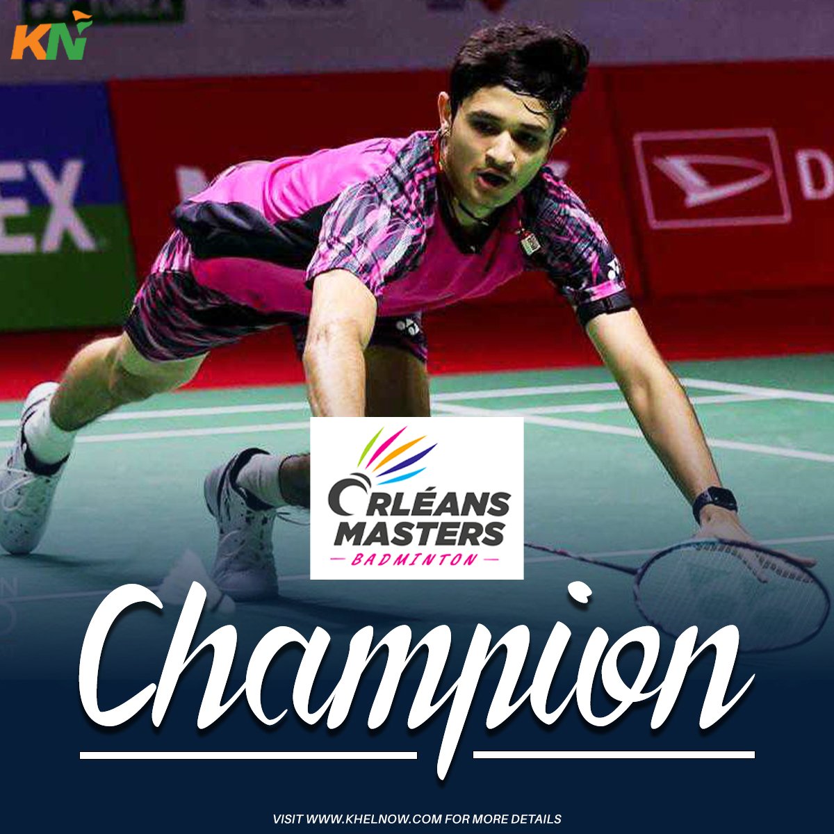 KhelNow's tweet image. And we have the first 🇮🇳 Men&apos;s Singles winner in a BWF event in 2023!

#PriyanshuRajawat beats Magnus Johannesen 21-15, 19-21, 21-16 in the BWF Series 300 events #OrleansMasters 2023.

#Badminton