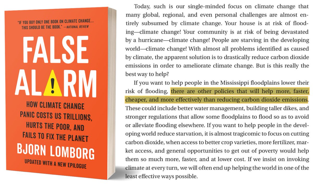 BjornLomborg's tweet photo. Every problem is seen as a climate problem, and every solution is cutting CO₂.
In reality, most problems are much better solved by simple &amp; effective solutions first.
We need a better, smarter climate conversation.

https://t.co/Xqz4UBjoTD (free first 25 pages) https://t.co/r1YkEmV2yW