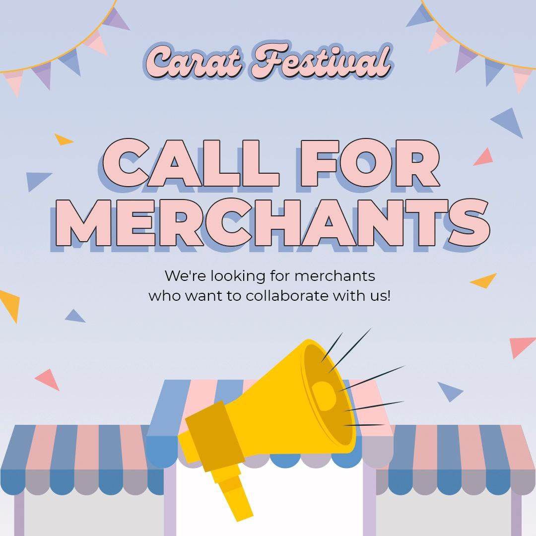 CaratFestivalPH's tweet photo. Call, call, call…ing for merchants 📣

#CaratFestivalPH2023 is looking for merchants! Let’s make SEVENTEEN's 8th anniversary the BEST 🎡

Interested merchants, may fill up this link — https://t.co/2VfG7bGq6L 🤍

We cant wait to celebrate w yall! Anything &amp; everything for SVT 💎 https://t.co/uWzreve2YY