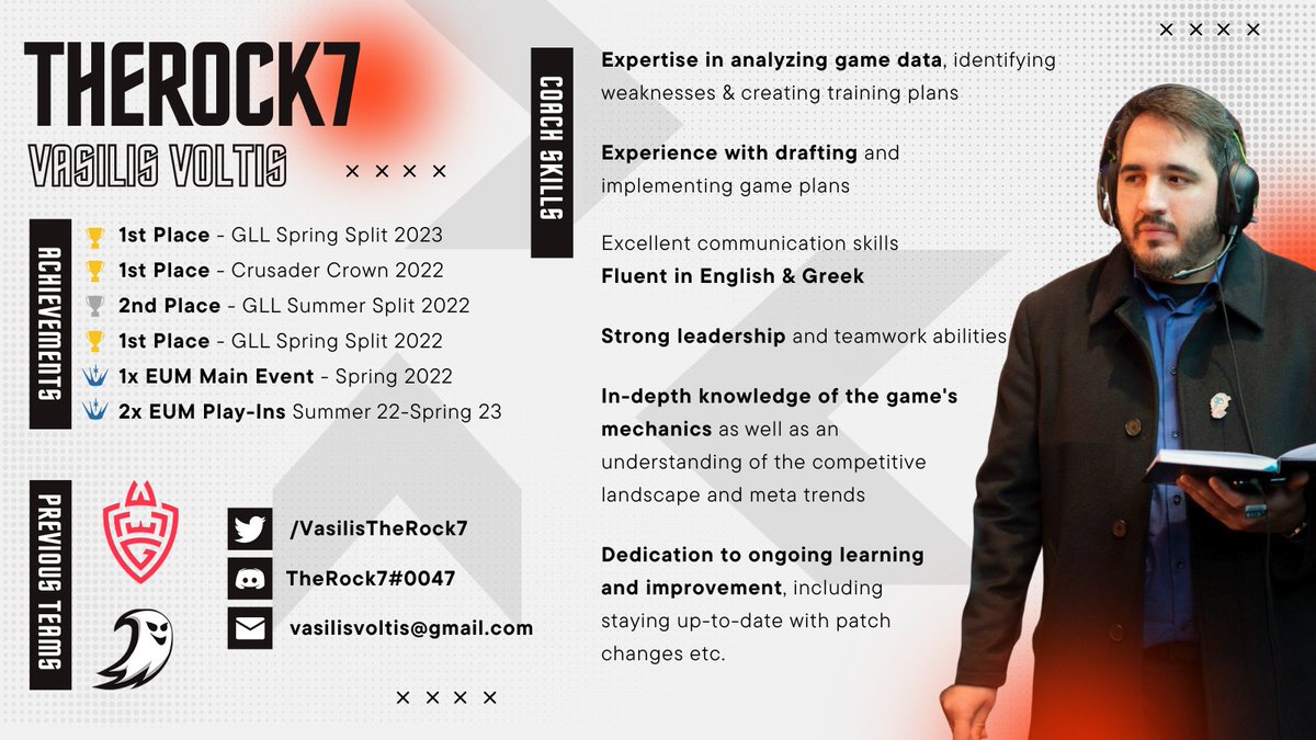 KCB TheRock (@therockeuw) on Twitter photo My Spring Split with <a href="/WLGgr/">WLGaming Esports</a> has come into an end.
After a successful split ,I am now seeking new challenges .I am looking to work with a team that is committed to competing at the highest level and is eager to improve.
Able to relocate.
Work examples provided upon request. My Spring Split with <a href="/WLGgr/">WLGaming Esports</a> has come into an end.
After a successful split ,I am now seeking new challenges .I am looking to work with a team that is committed to competing at the highest level and is eager to improve.
Able to relocate.
Work examples provided upon request.