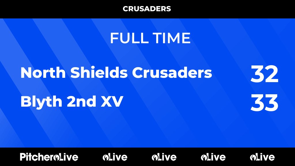 FULL TIME: North Shields Crusaders 32 - 33 Blyth 2nd XV
#NORBLY #Pitchero
pitchero.com/clubs/northshi…