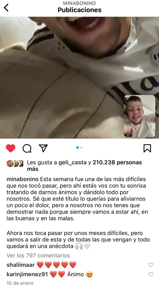 La teoría de Baena, recogidas por varios medios, es que era imposible que le dijera algo a <a href="/fedeevalverde/">Fede Valverde</a> sobre su hijo porque el 19 de enero no se sabía. 

Error. Se hizo público el 15 de enero con un post en Instagram de @Minabonino. 

¿Por qué mentir? Sacad conclusiones.