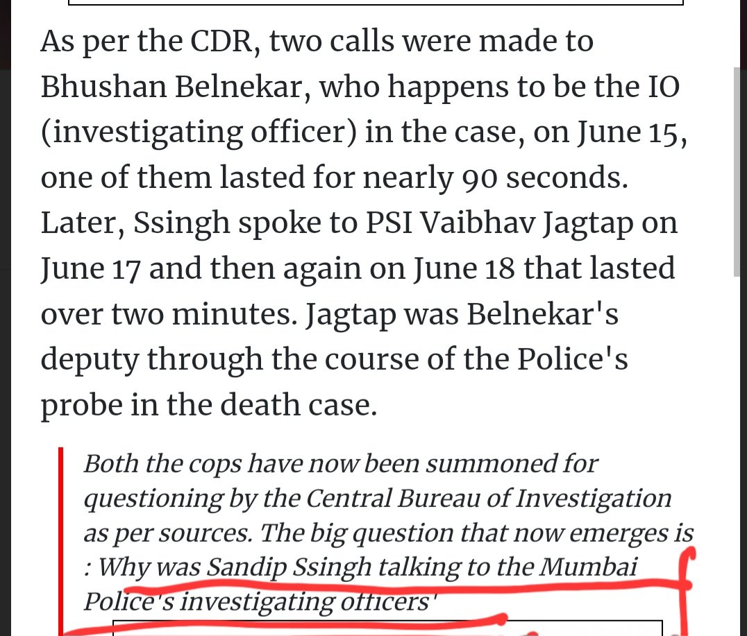 PriyaSi47091986's tweet image. Did @CBIHeadquarters ever find out why was #SandipSsingh talking to the Mumbai police IO &amp;amp; his deputy-in what capacity?? Eliciting info from the IO or instructing him wrt the coverup plot?
Justice For
Sushant Singh Rajput Matters 
@PMOIndia @HMOIndia 
@DoPTGoI @DrJitendraSingh
