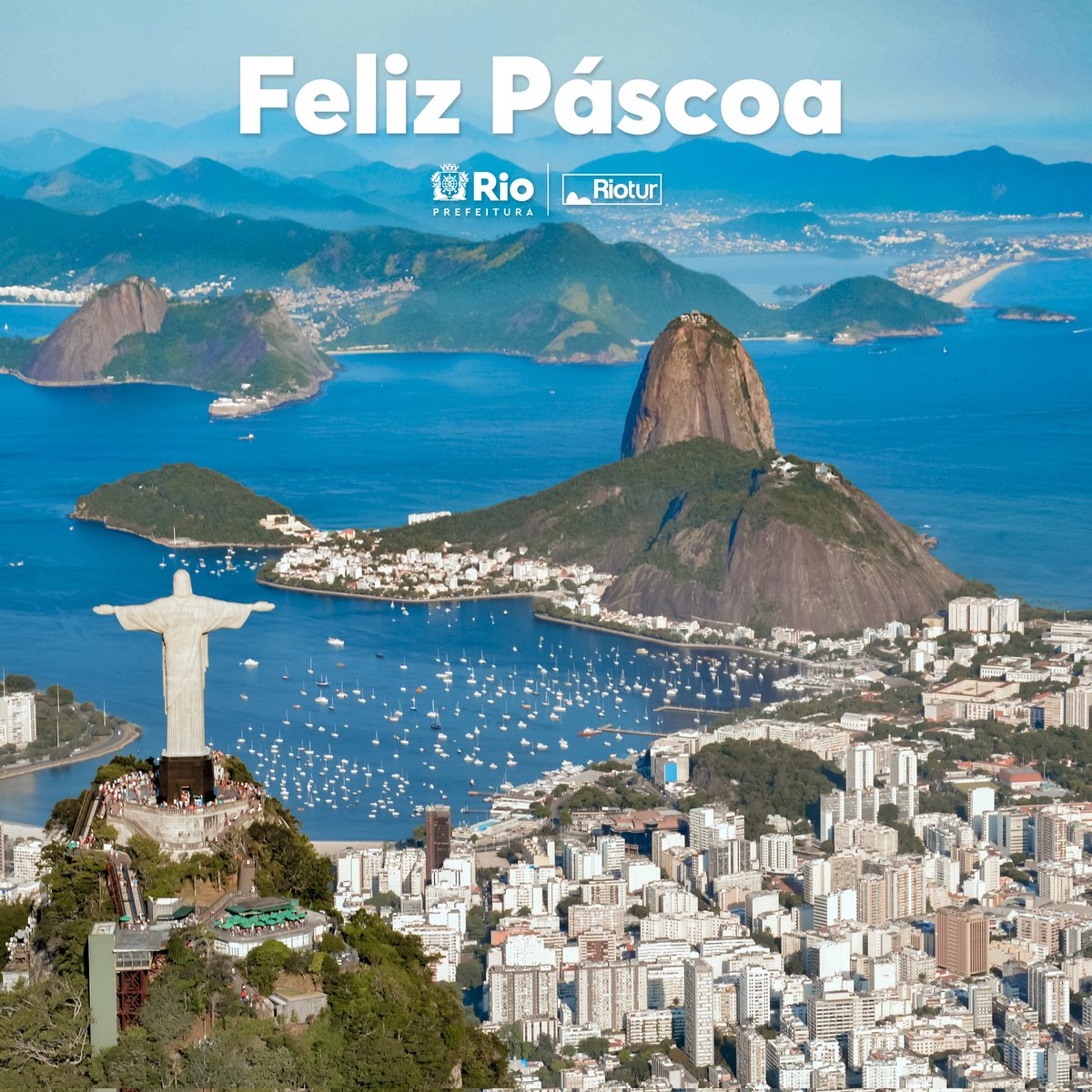 riodejaneiro's tweet photo. A Cidade Maravilhosa deseja uma ótima Páscoa a todos os cariocas e turistas. Sempre de braços abertos para você, esperamos que seu domingo seja repleto de paz, fraternidade e solidariedade! ❤️ https://t.co/yJj9wXjSHu