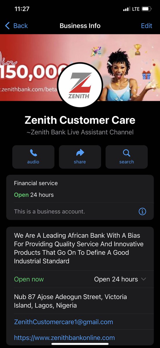 How can a reputable company be impersonalized and be quiet about it. The same person that chatted me up on twitter as Zenith Customer Care, was also the same person that illegally withdrew money from my brother’s account. What does this mean? <a href="/cenbank/">Central Bank of Nigeria</a> <a href="/channelstv/">Channels Television</a> <a href="/TVCconnect/">TVC Entertainment</a>