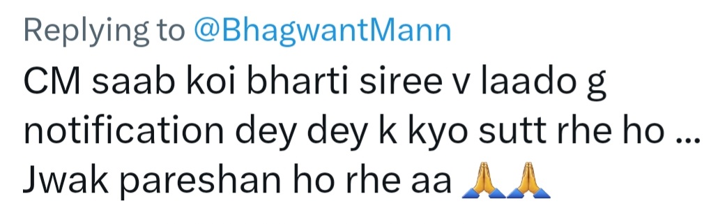 RamanPsekhon's tweet photo. ਪੰਜਾਬ ਦੇ ਕਿਸੇ ਵੀ ਨਿਊਜ਼ ਚੈਨਲ ਤੇ ਇੰਨਾ ਸਭ ਲੋਕਾਂ ਦੀ ਗੱਲ ਨਹੀਂ ਹੋ ਰਹੀ, ਹਰ ਰੋਜ ਇਹ ਲੋਕ ਆਪਣੀ ਮੰਗ @BhagwantMann ਜੀ ਦੀ ਟਵੀਟ ਵਿੱਚ ਰੱਖਦੇ ਨੇ।ਪਰ ਪੰਜਾਬ ਦਾ ਮੀਡੀਆ ਬਸ ਇਕ ਮੁੰਡੇ ਦੀ ਕਹਾਣੀ ਸਭ ਨੂੰ ਦਿਖਾ ਰਿਹਾ ਕਿ ਆਹ ਵੇਖੋ ਬਾਹਰੋ ਨੌਜਵਾਨ ਵਾਪਿਸ ਆ ਰਹੇ ਨੇ। ਕੁਲ ਮਿਲਾ ਕੇ ਇਹ ਸਾਰੇ ਅਸਲ ਮੁਦਿਆ ਨੂੰ ਦਿਖਾਉਣਾ ਹੀ ਨਹੀਂ ਚਹੁੰਦੇ। https://t.co/8DZwVy4gxl