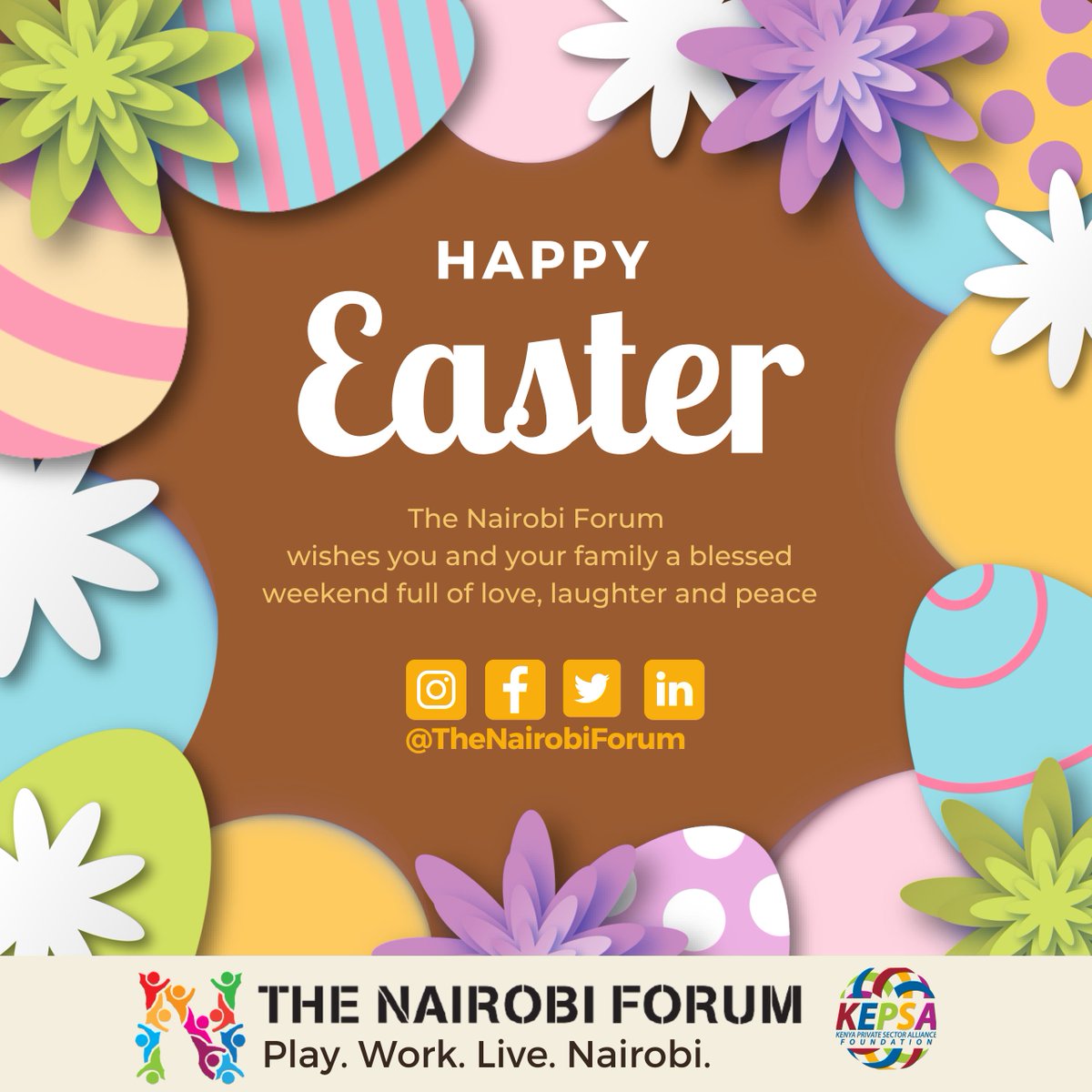 The Nairobi Forum wishes you and your family a blessed weekend full of love, laughter and peace
#HappyEaster #HappyEaster2023