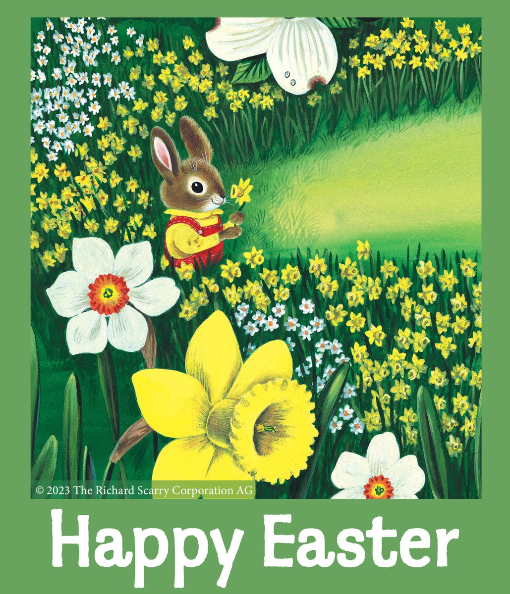 Happy Easter to all who celebrate! The Fairfield Museum is open from 10 am – 4 pm today. Bring the whole family to see our exhibition, “The Road to Busytown: Richard Scarry’s Life in Fairfield County.' bit.ly/3xNBbh9 Illustration from Richard Scarry's 'I Am a Bunny.'