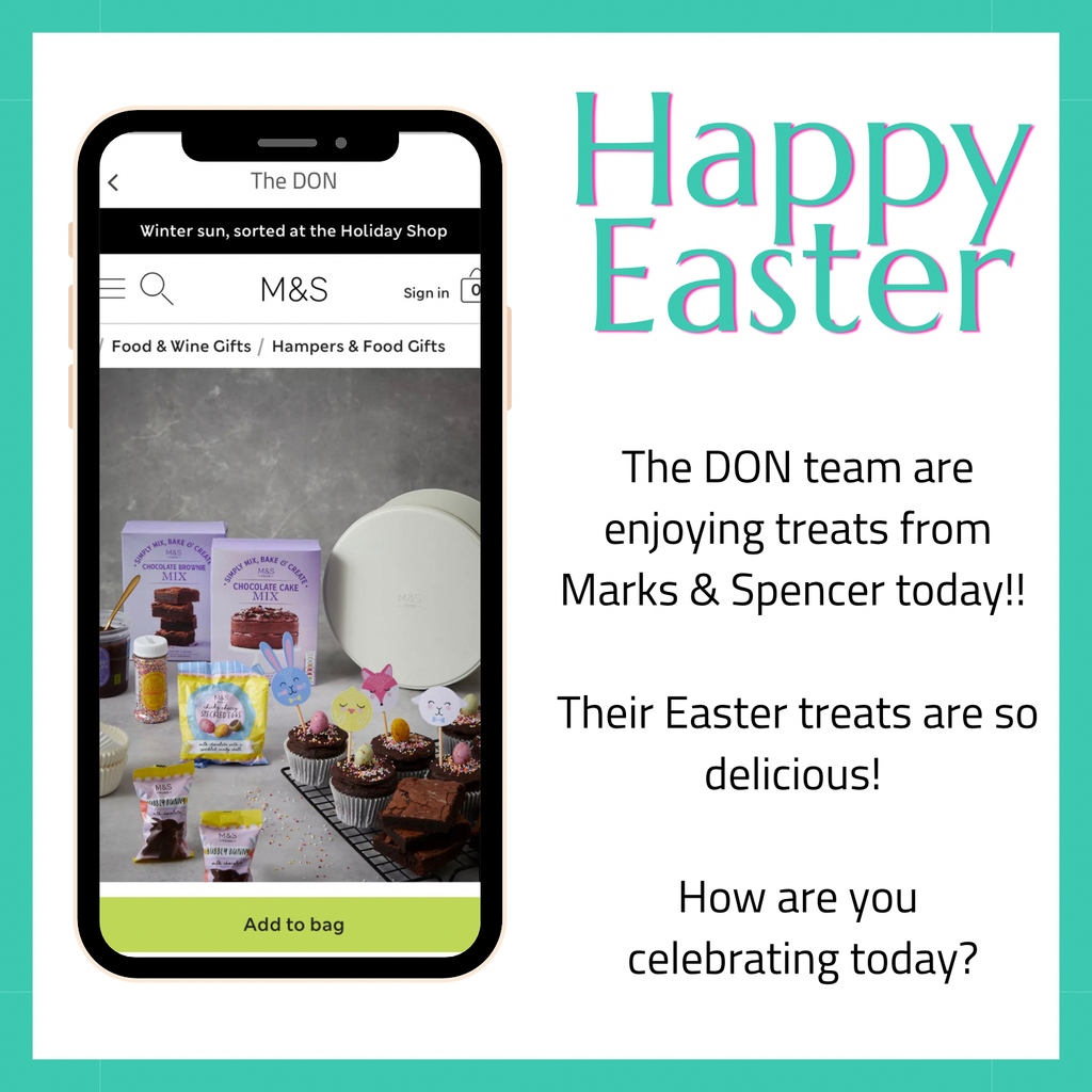 Happy #Easter from The DON team who are indulging in #treats from <a href="/marksandspencer/">M&S</a> today! Check them out in #app for delicious goodies as well as #fashion &amp; #homewares! #M&amp;S have it all!
~
#bethedon #imthedon #eastersunday #bankholiday #marksandspencer 
~
@aroundashburton